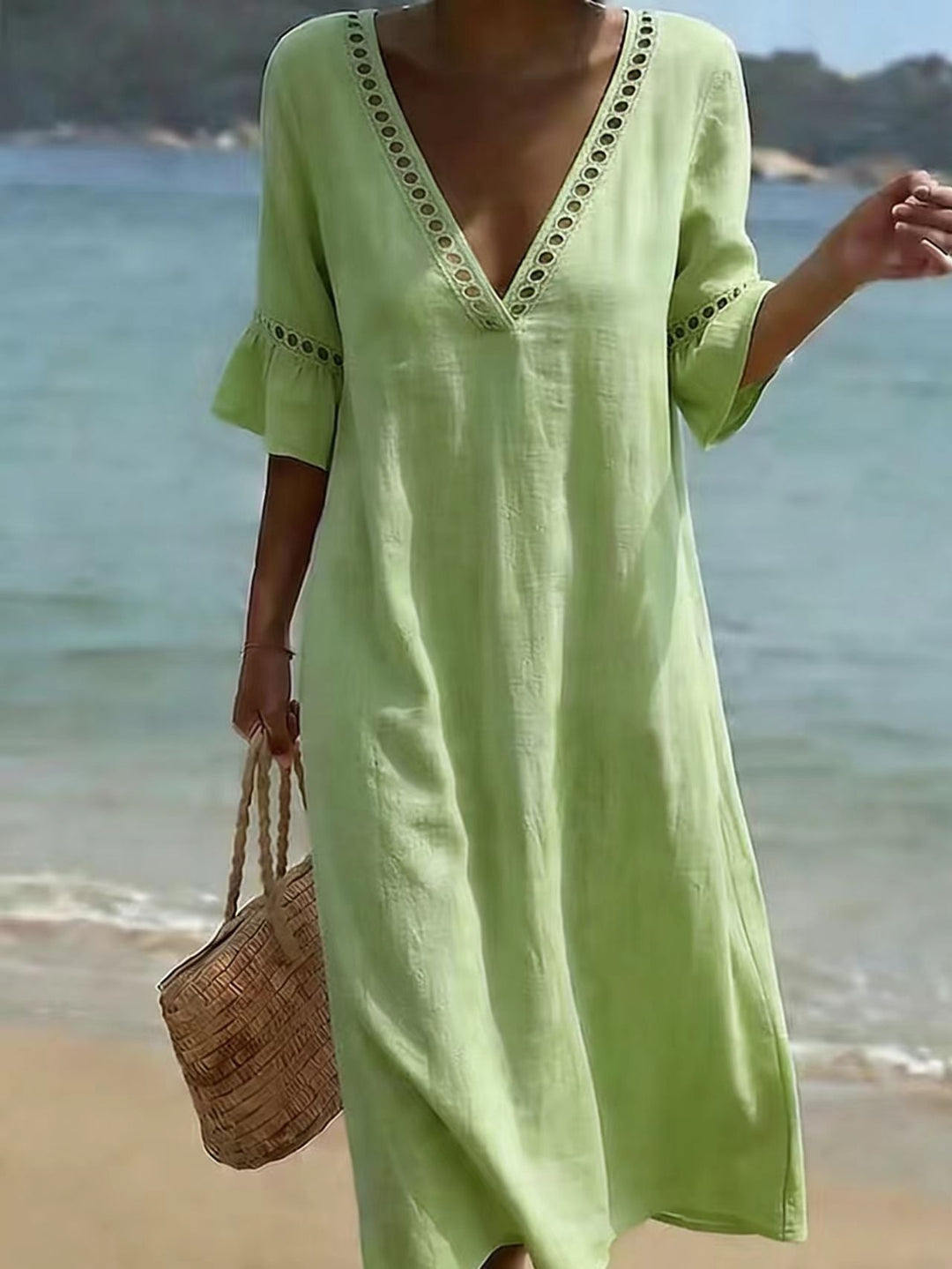 Olivia Boho maxi dress with lace