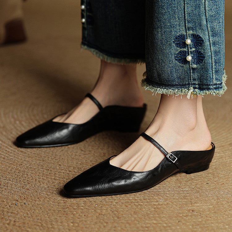 Genuine Leather Mules by Roseworth London