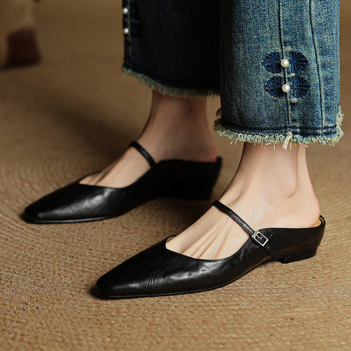 Genuine Leather Mules by Roseworth London