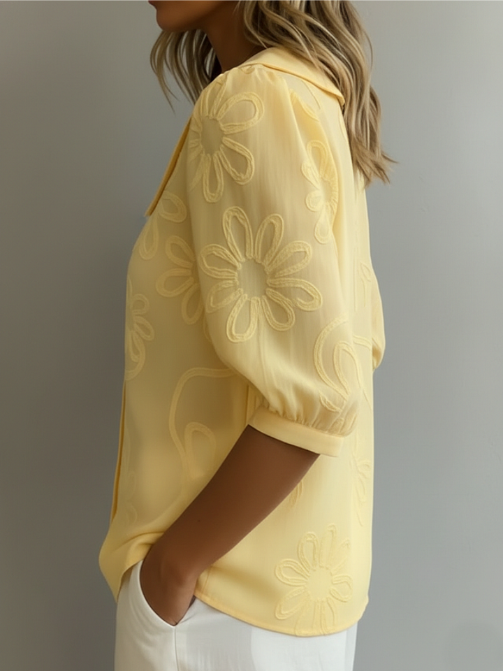 Ismeline – Embroidered Floral Blouse