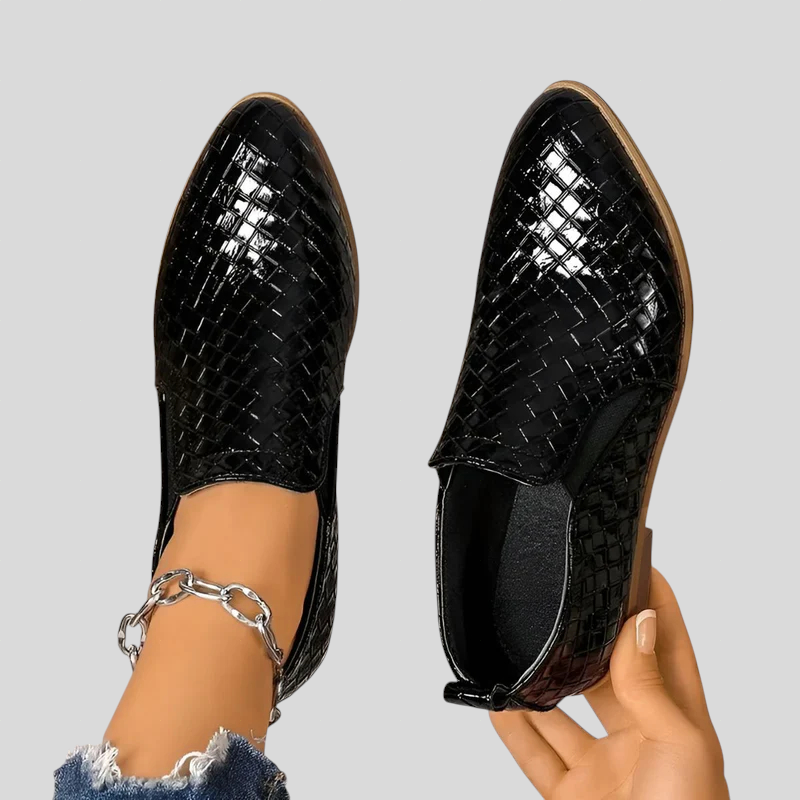 Eliane Braided Block-Heel Ankle Boots