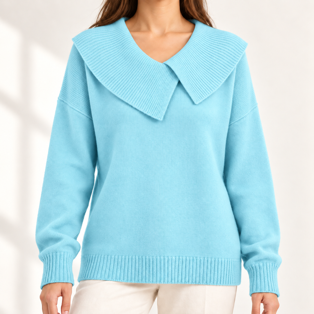 Isolde Relaxed Statement-Collar Jumper