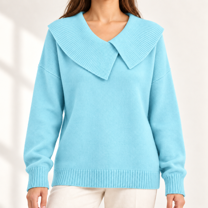 Isolde Relaxed Statement-Collar Jumper