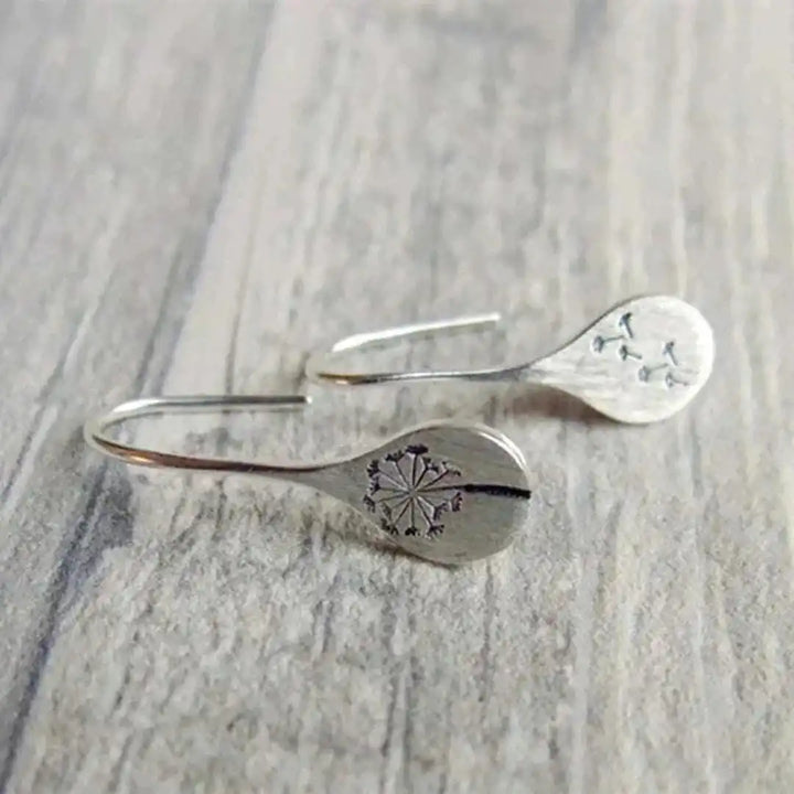 Vintage Silver Flower Earrings