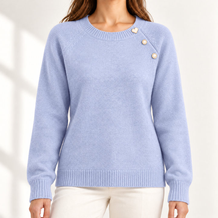 Maren Button-Detail Crew-Neck Jumper