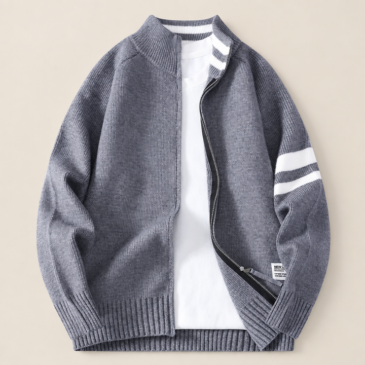 Ashcombe Refined Striped Zip Sweater
