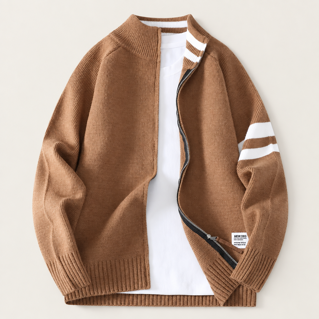 Ashcombe Refined Striped Zip Sweater