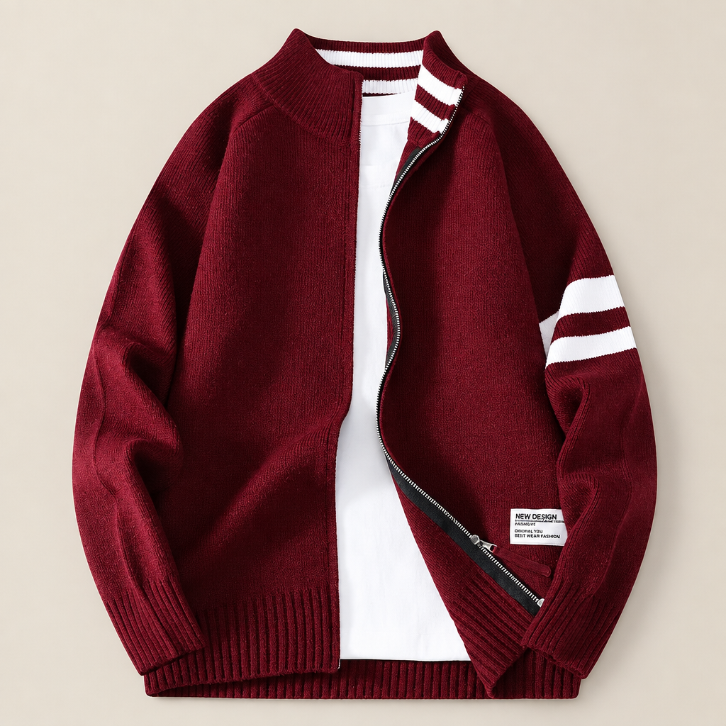 Ashcombe Refined Striped Zip Sweater