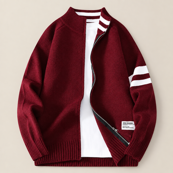 Ashcombe Refined Striped Zip Sweater