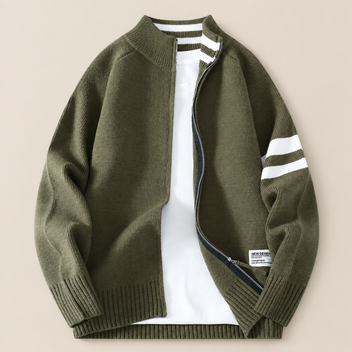 Ashcombe Refined Striped Zip Sweater