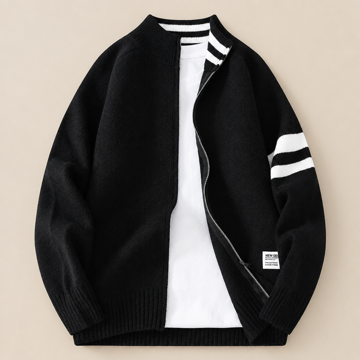 Ashcombe Refined Striped Zip Sweater