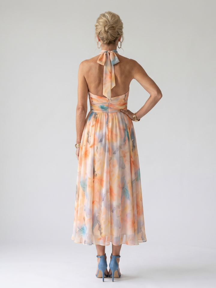 Elin Soft Halter Midi Dress by Roseworth London