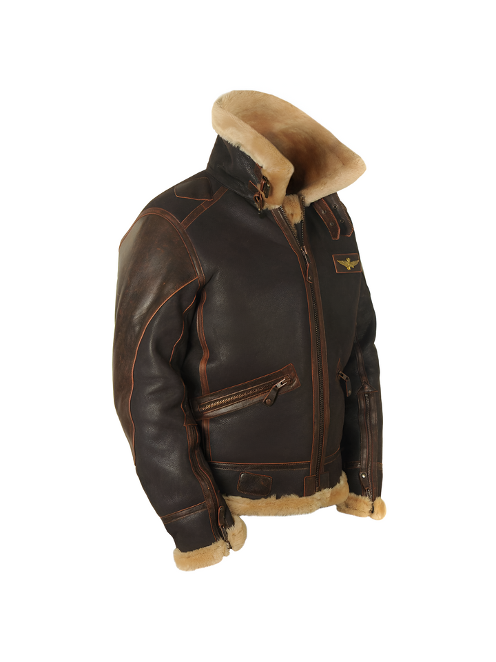 Maverick Shearling-Lined Aviator Jacket