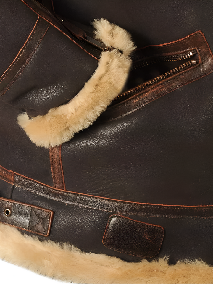 Maverick Shearling-Lined Aviator Jacket