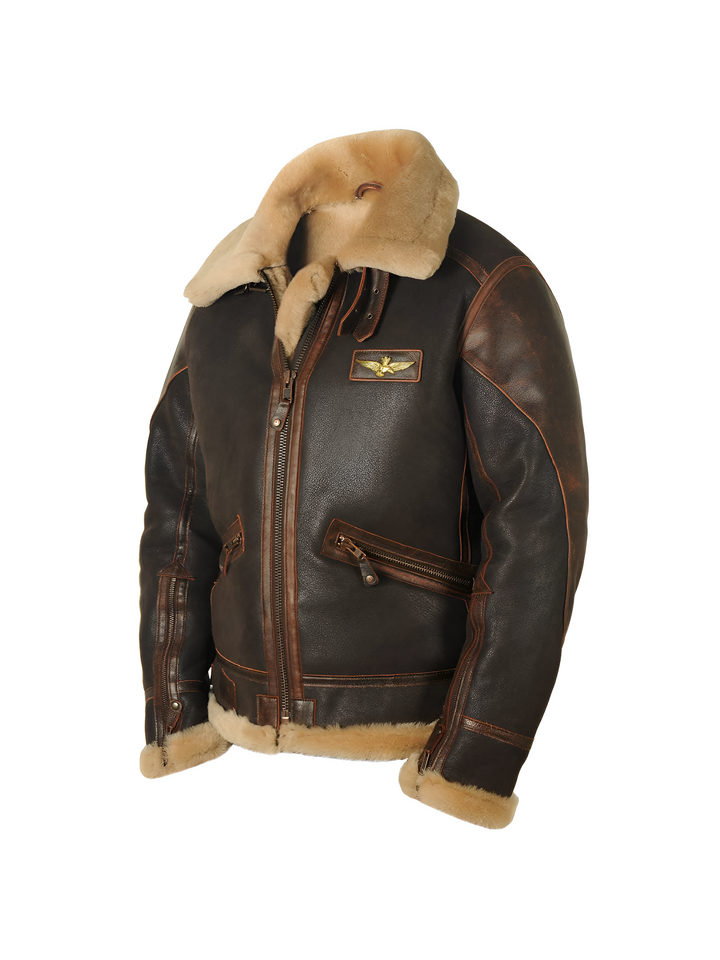 Maverick Shearling-Lined Aviator Jacket