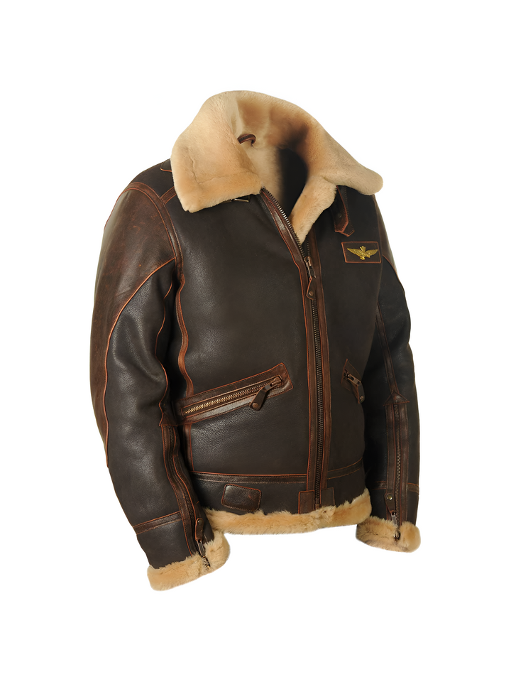 Maverick Shearling-Lined Aviator Jacket