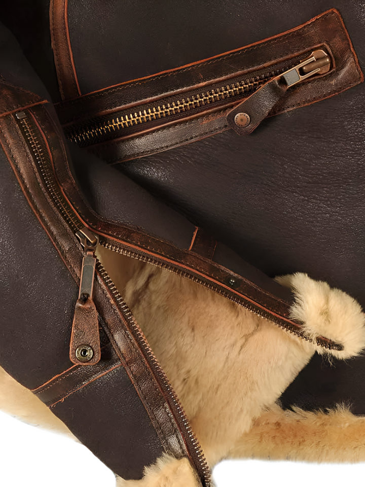 Maverick Shearling-Lined Aviator Jacket