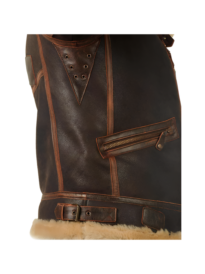 Maverick Shearling-Lined Aviator Jacket