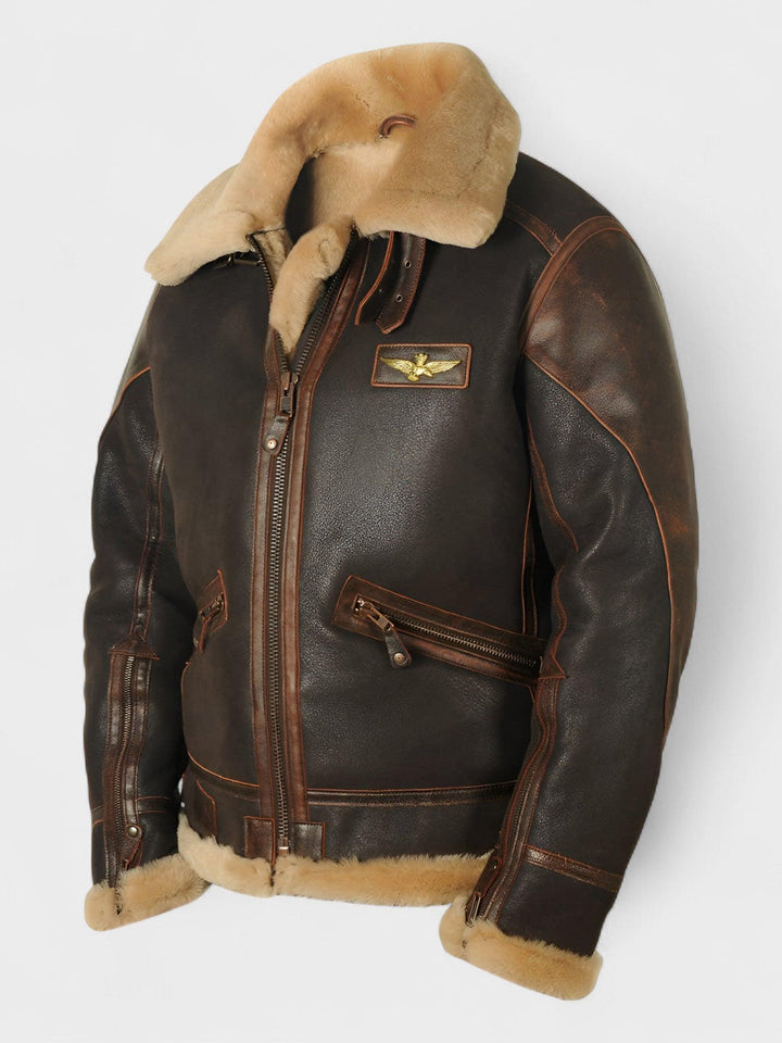 Maverick Shearling-Lined Aviator Jacket