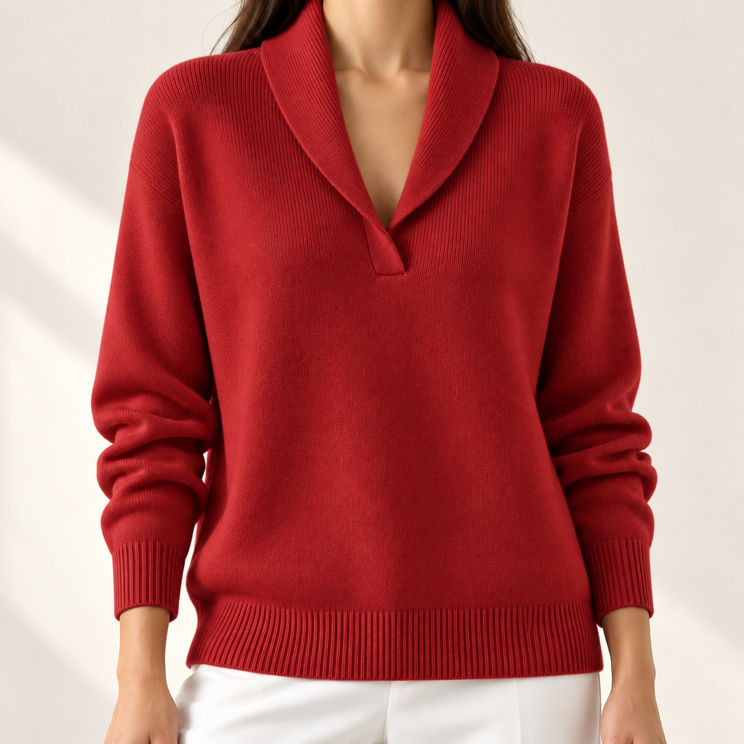Elise Comfortable V-Neck Jumper