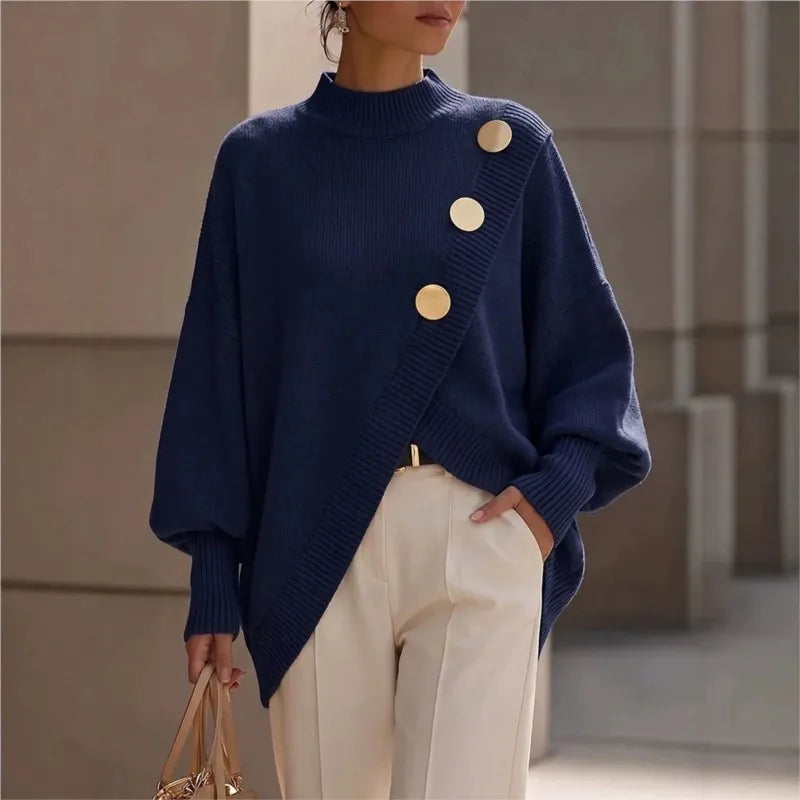 Adeline Elegant Button Detail Jumper