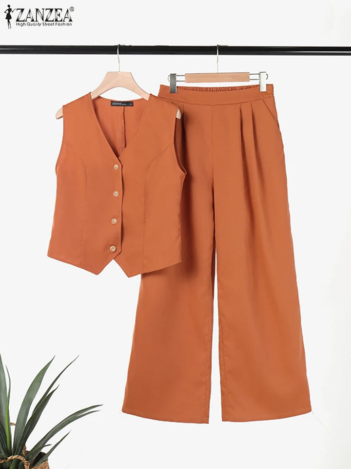 Camille | Two-Piece Wide-Leg Trouser Set