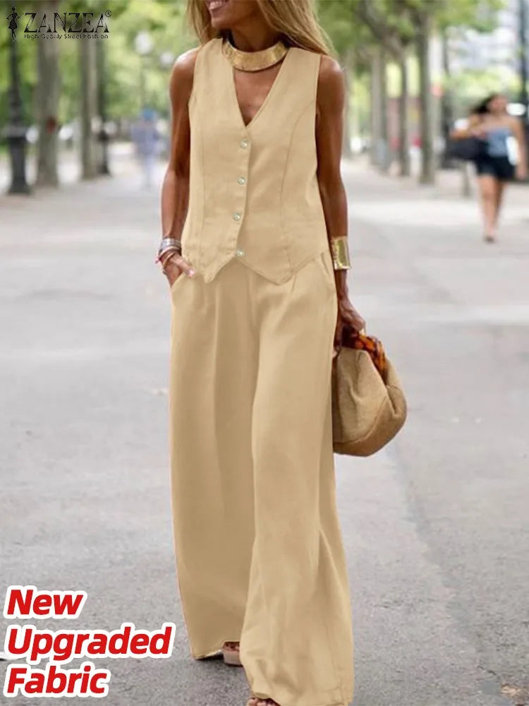 Camille | Two-Piece Wide-Leg Trouser Set