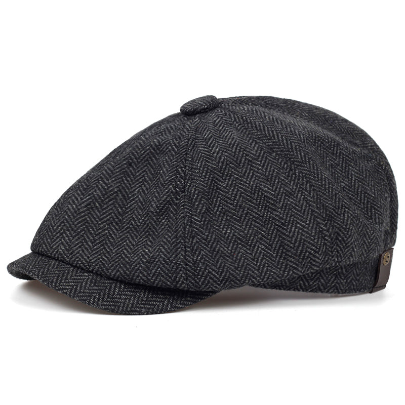Herringbone Wool Cap