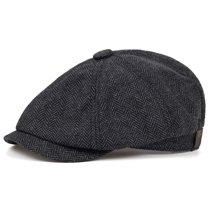 Herringbone Wool Cap