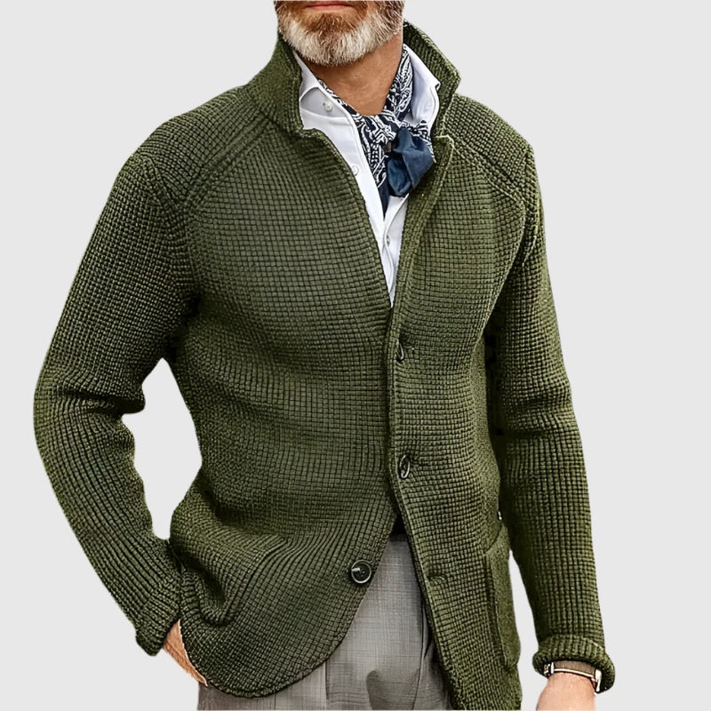 Mauricio Blazer-Inspired Knit Cardigan