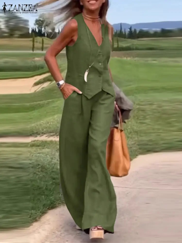 Camille | Two-Piece Wide-Leg Trouser Set