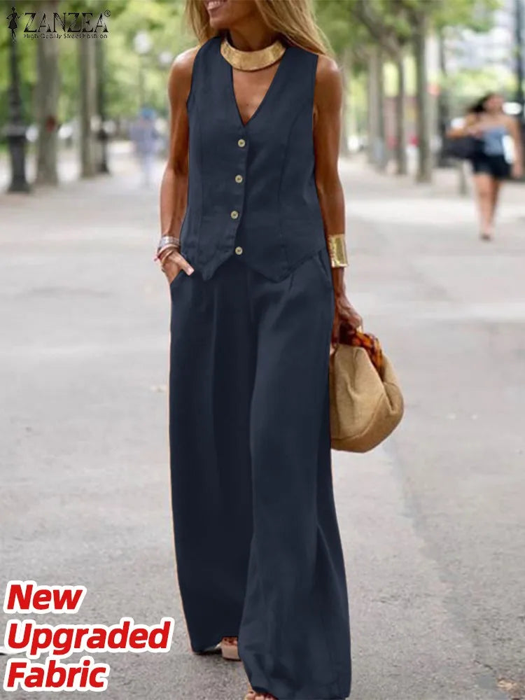 Camille | Two-Piece Wide-Leg Trouser Set