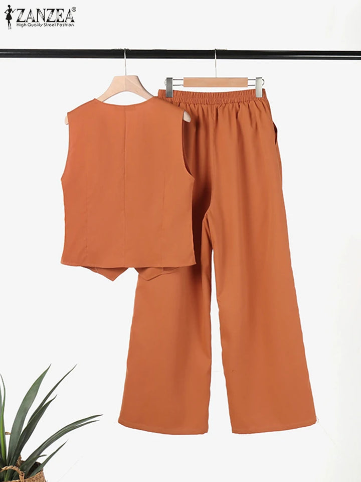 Camille | Two-Piece Wide-Leg Trouser Set