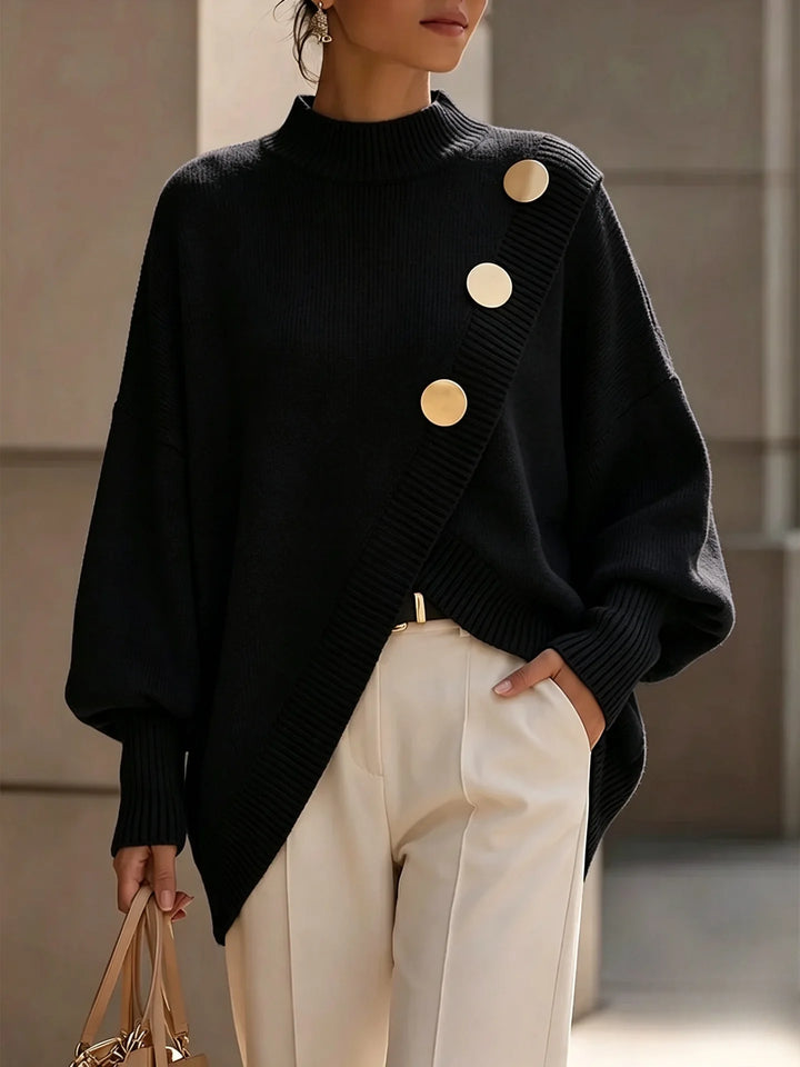 Adeline Elegant Button Detail Jumper