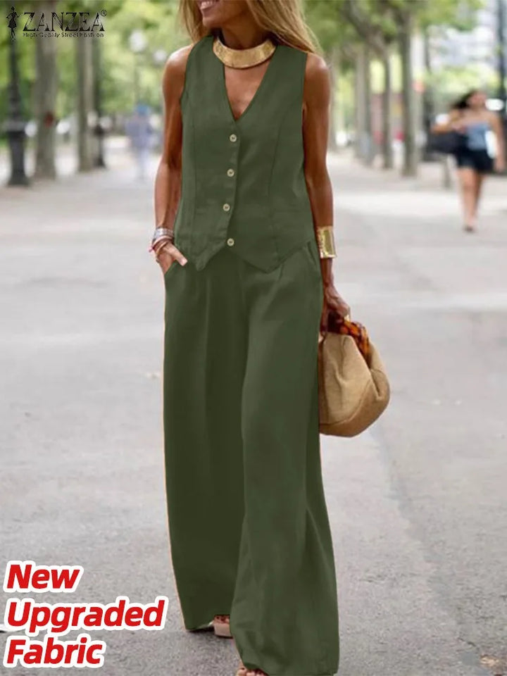 Camille | Two-Piece Wide-Leg Trouser Set