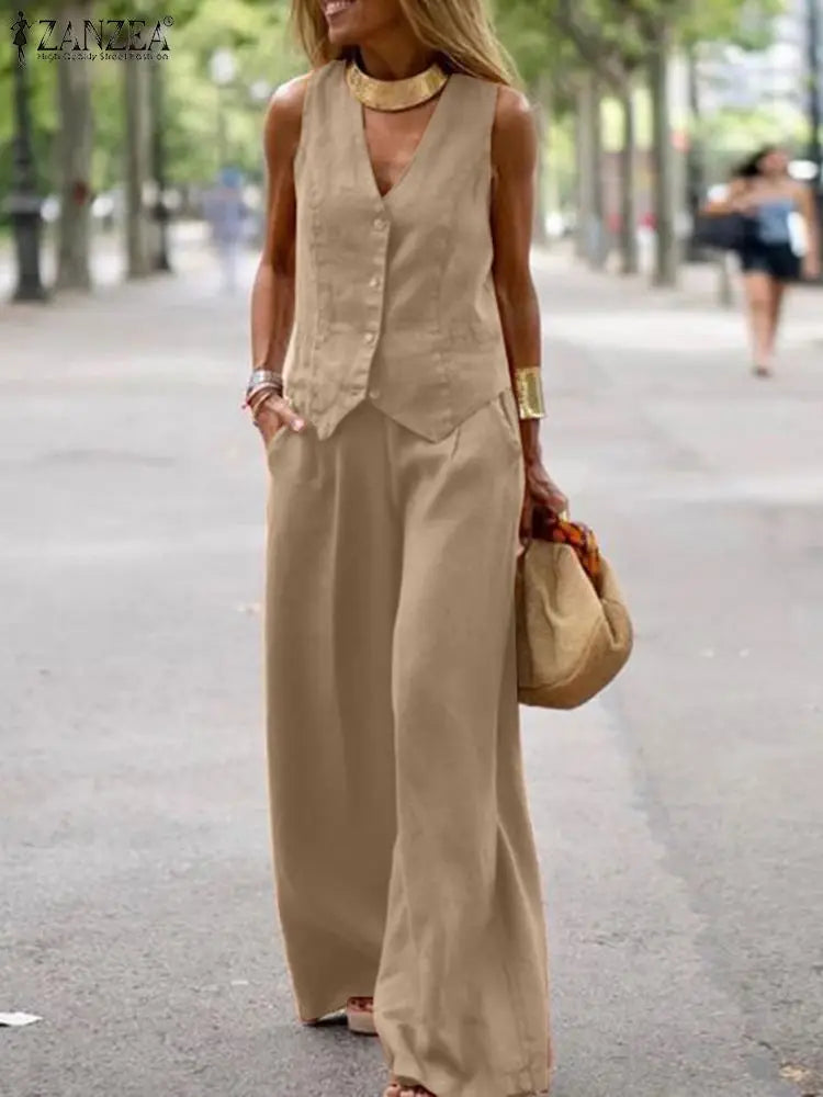 Camille | Two-Piece Wide-Leg Trouser Set