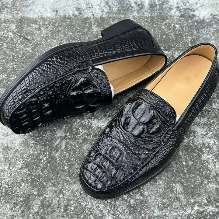 Cavendish | Distinctive Croc-Effect Loafers