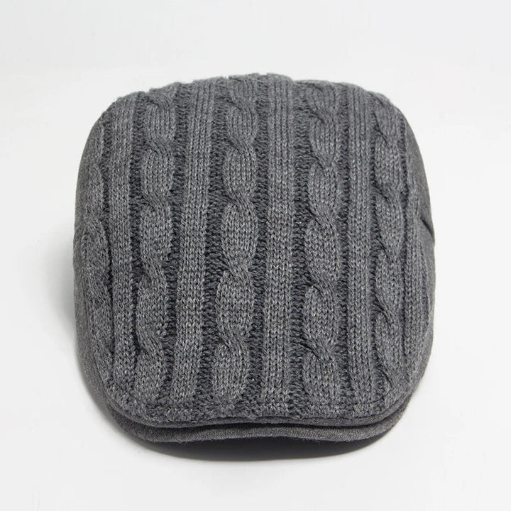 Harlan Cable Knit Driving Cap