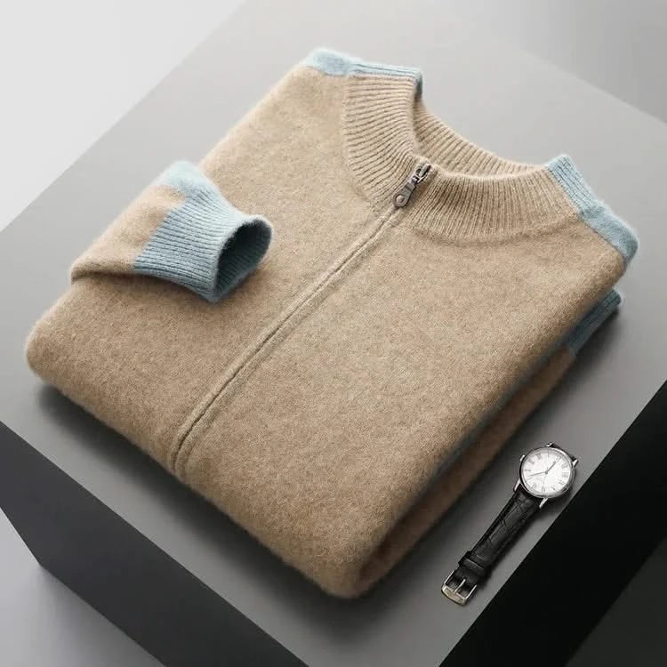 FERRARA CASHMERE ZIP-THROUGH JACKET