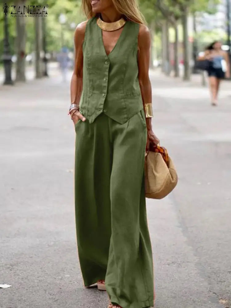 Camille | Two-Piece Wide-Leg Trouser Set