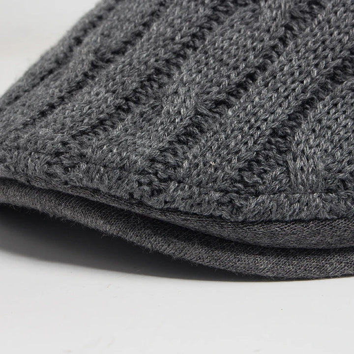 Harlan Cable Knit Driving Cap