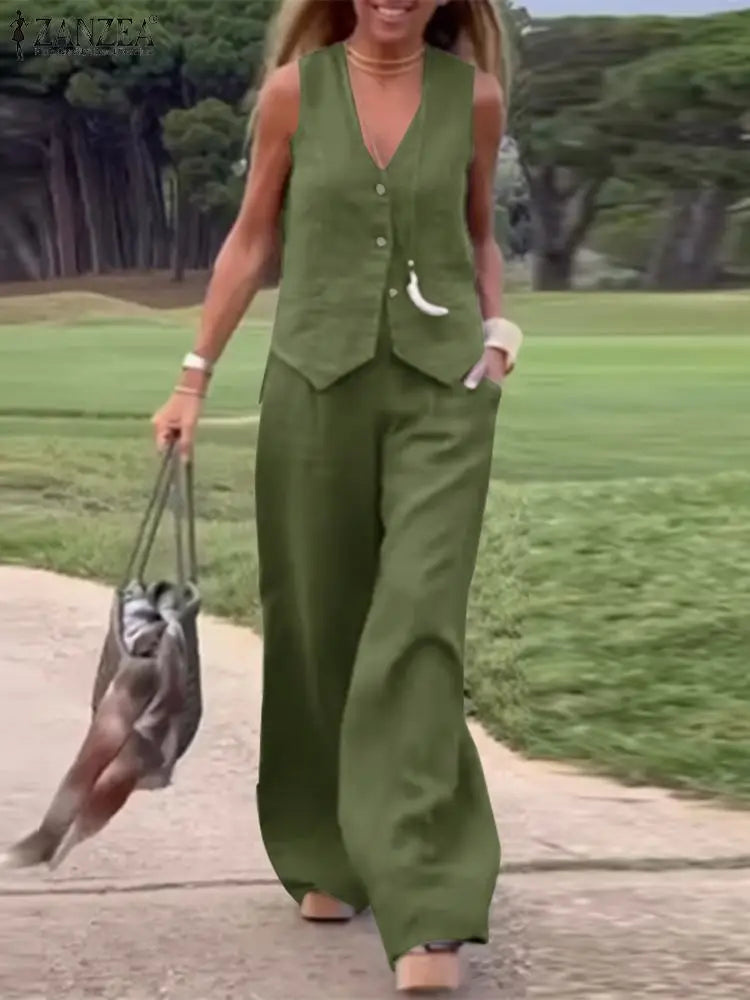 Camille | Two-Piece Wide-Leg Trouser Set