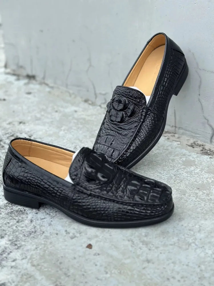 Cavendish | Distinctive Croc-Effect Loafers