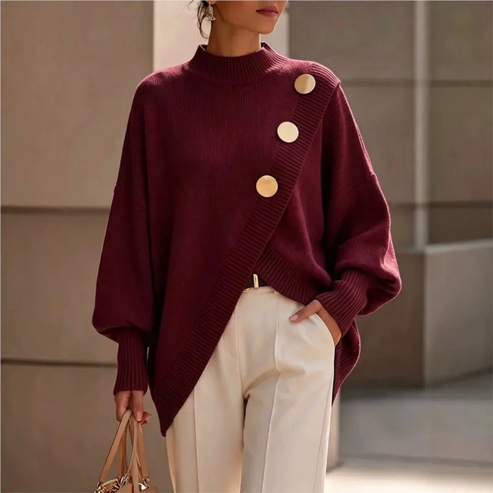 Adeline Elegant Button Detail Jumper