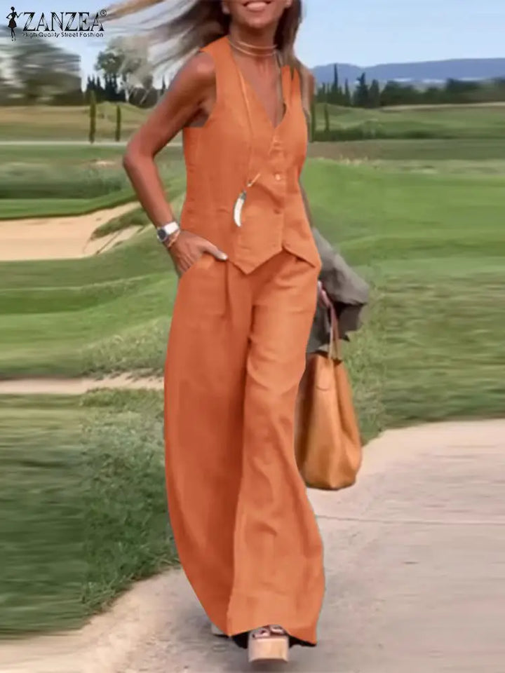 Camille | Two-Piece Wide-Leg Trouser Set