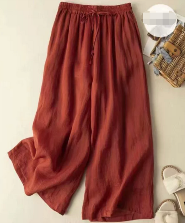SANDRA RELAXED WIDE-LEG TROUSERS