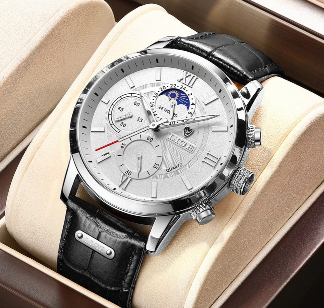 Napoli Watch with Genuine Leather Strap