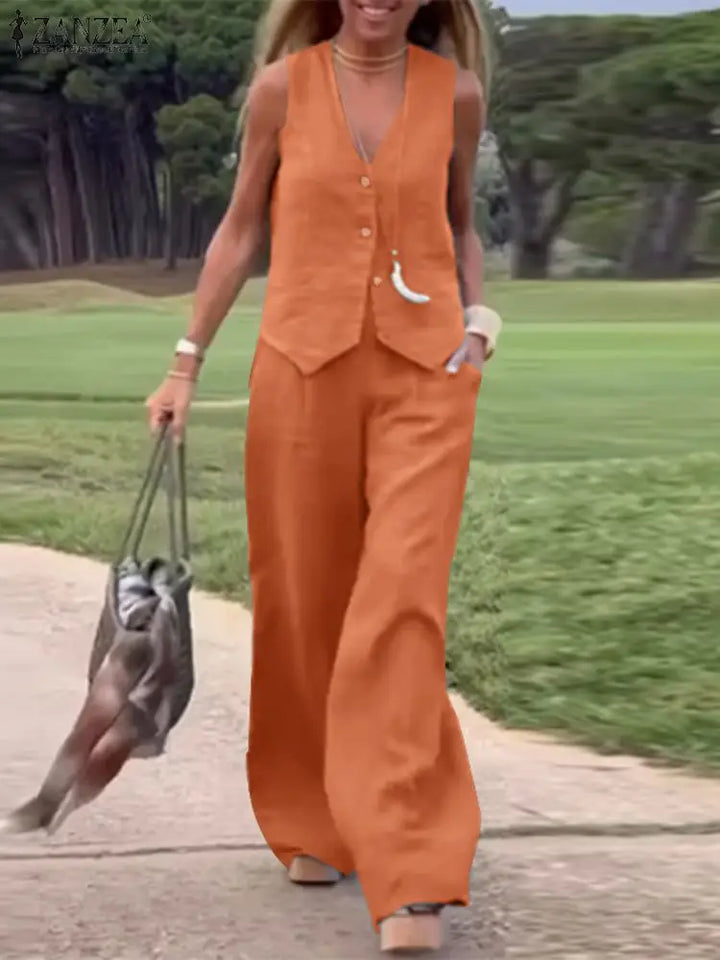 Camille | Two-Piece Wide-Leg Trouser Set