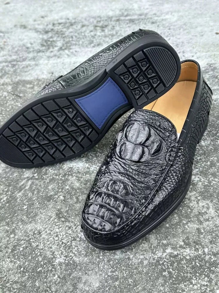 Cavendish | Distinctive Croc-Effect Loafers