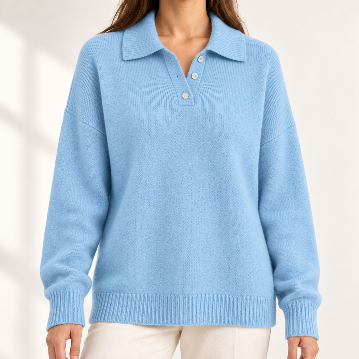 Juliette Elegant Collared Knit Jumper